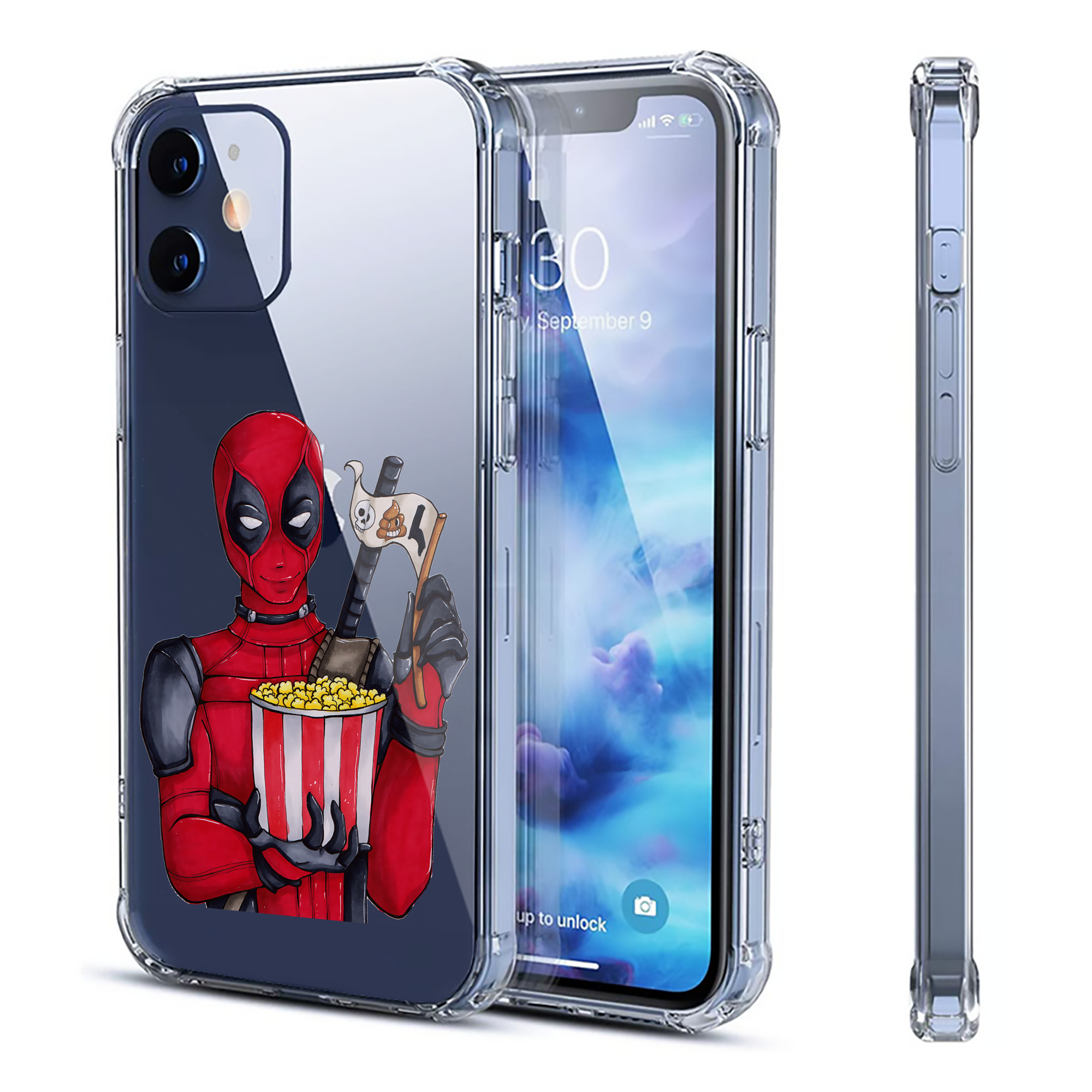 （画像用） Deadpool デッドプール 【iPhone 12シリーズ対応】透明スマホケース（クリアソフトケース）